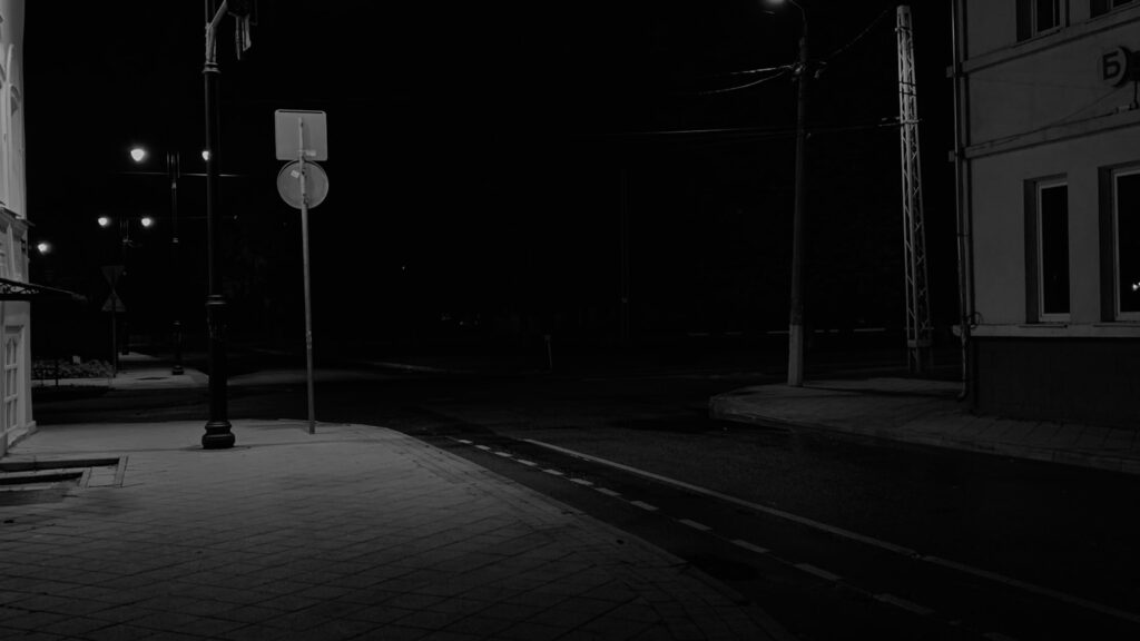 a street with street lights